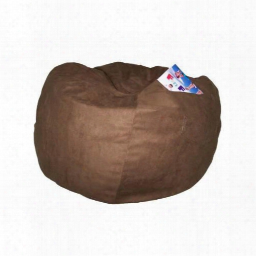 41247p Large Beanbag Brown Micro Suede -