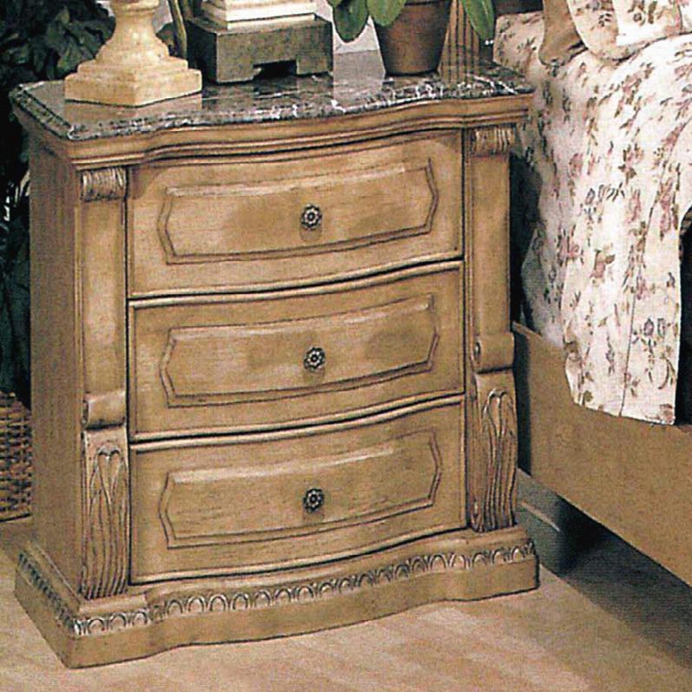 5973n A Nightstand With Marble
