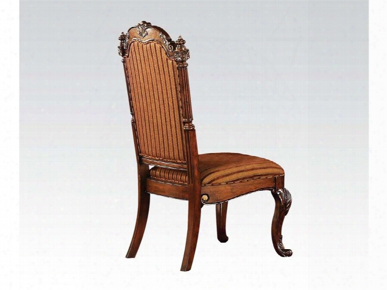 60033 Remington 19" Side Chair With Distressed Detailing Cabriole Legs And Carved Detailing In  Cherry