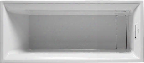 7 00078000000090 Sanitary Acrylic Rectangular Bath Tub 63" X 27 1/2" With Special Waste Overflow And Support Frame For Furniture Panel From 2nd Floor