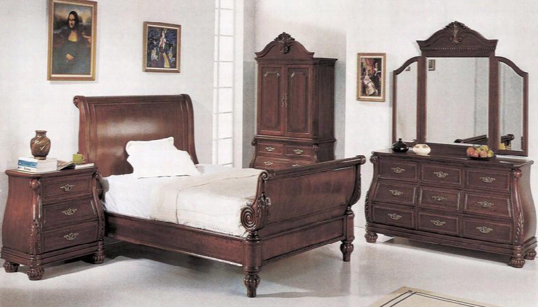 7022k Sierra King Sleigh Bed In Cherry