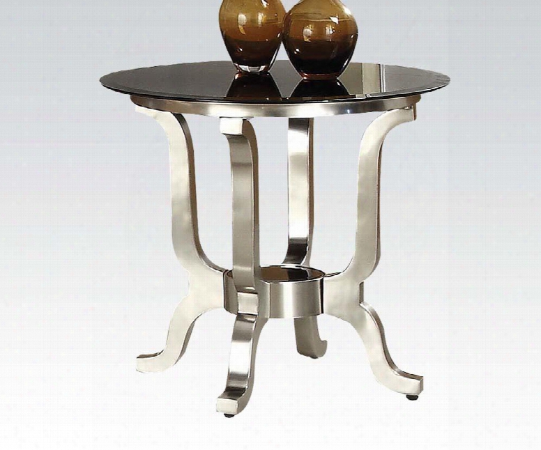 80007 Rosa End Table With Chrome Plated