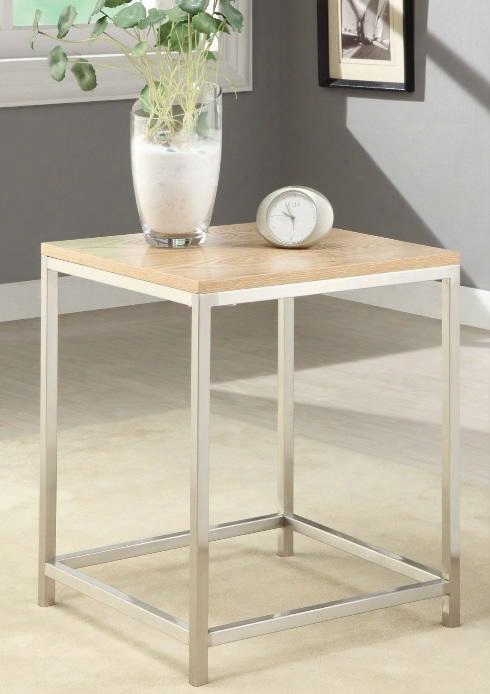 80028 Osip End Table Natural And Chrome