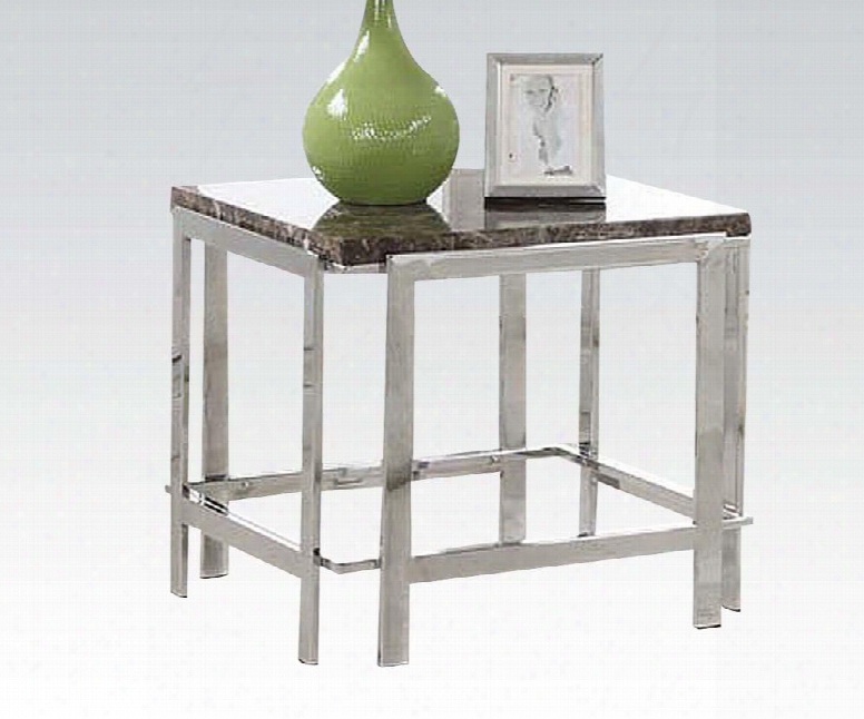 80041 Zada End Table With Faux Marble