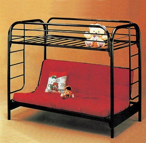 8986r Twin Over Full Metal Convertible Futon Bunk Bed In