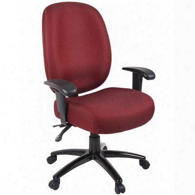 Adid3 4-ss-bu Aaria Dido Black Multi Function Task Chair With 4 Paddle Mechanism With Seat Slider In Burgundy