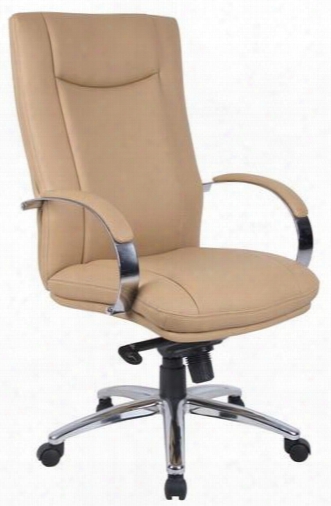 Aele75c-t Aaria Elektra High Back Modern Executive Chair With Knee Tilt In Tan