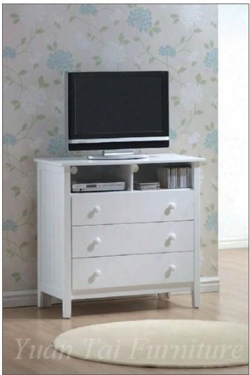 Av1384mc Avalon 3 Drawer Media Chest In White