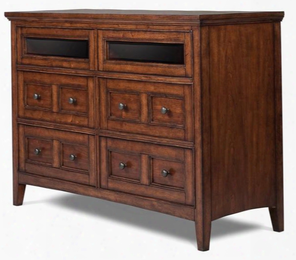 B1398-36 Harrison Media Chest In Deep Cherry