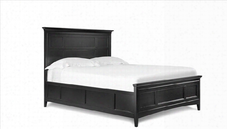 B1399-74cks Southampton California King Panel Bed In Black Finish With Storage