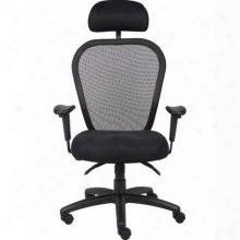 B6008-hr 40" Mesh Chair With 3 Paddle Mesh & Headrest 3 Paddle Multi-function Tilting Mechanism Adjustable Height Armrests Seat Tilt Lock Back Angle Lock