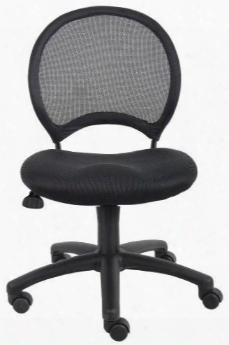 B6215 35" Task Chair With Open Mesh Back Solid Metal Back Frame Wrapped In Ballistic Nylon Breathable Mesh Fabric Seat 25" Nylon Base Adjustable Tilt