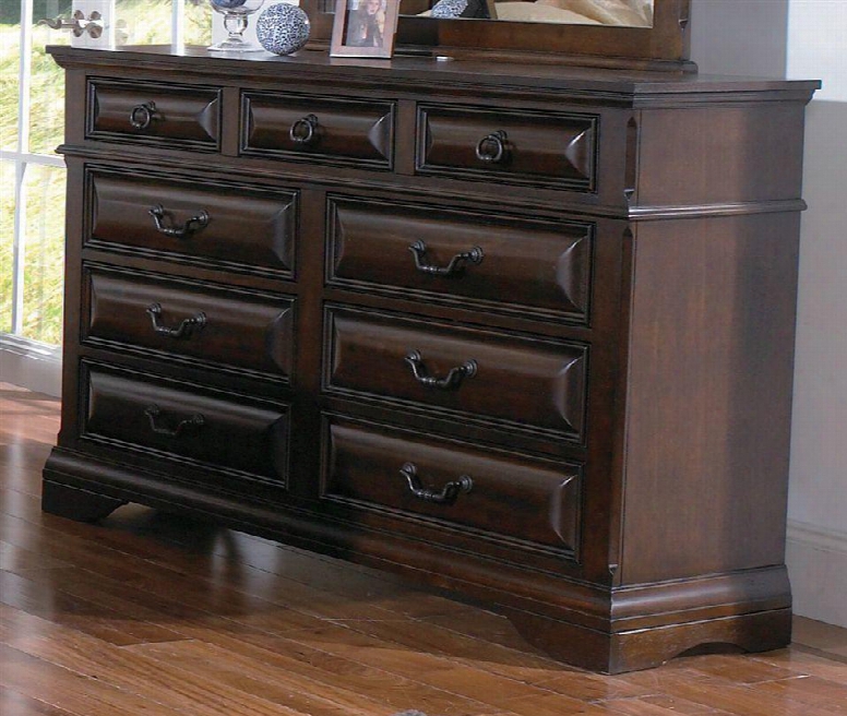 Bl7307dr Bellagio 9 Drawer Dresser In Warm Tabacco