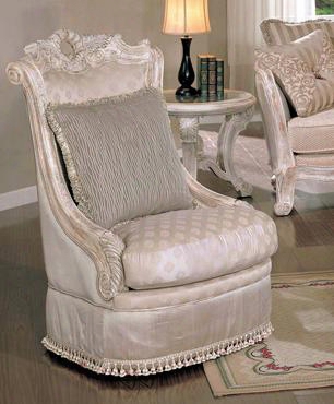 Ca2035a Callie Fabric Arm Chair In White