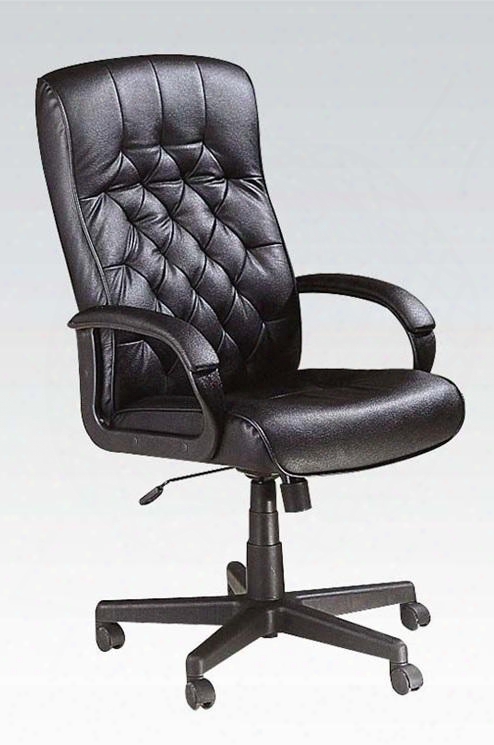 Charles Collection 02170 47" Office Chair With 360 Division  Swivel Pneumatic Lift Casters Tilt Mechanism And Bycast Leather Upholstery In Black