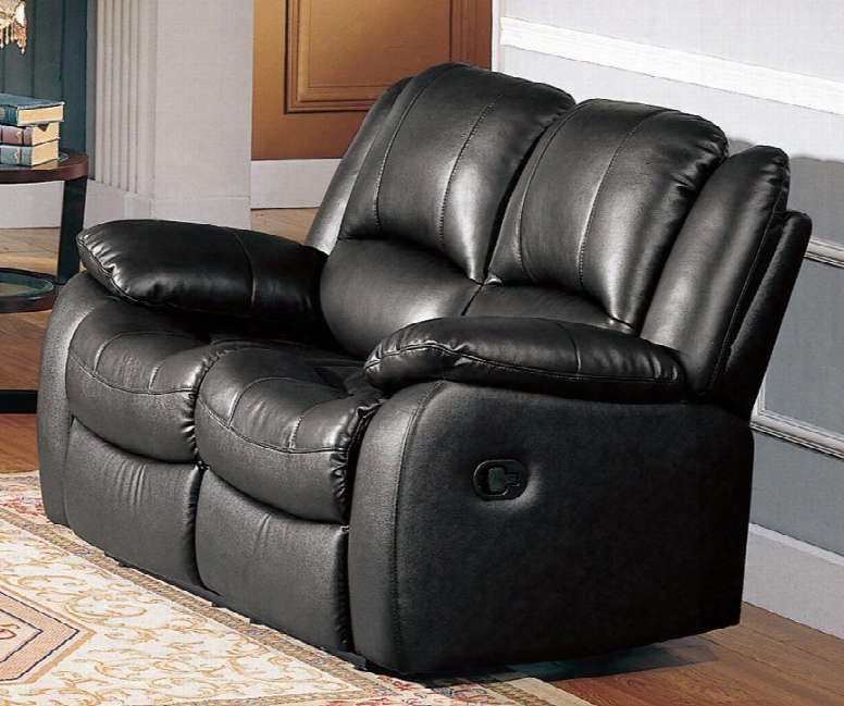 Cl8813l-bk Clermont 59" Recliner Loveseat In