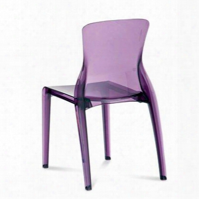 Crystal.4.pcvi02 Crystal Stacking Chair With Patented Design Recyclable Material Polycarbonate Frame And Shell In Transparent Purple