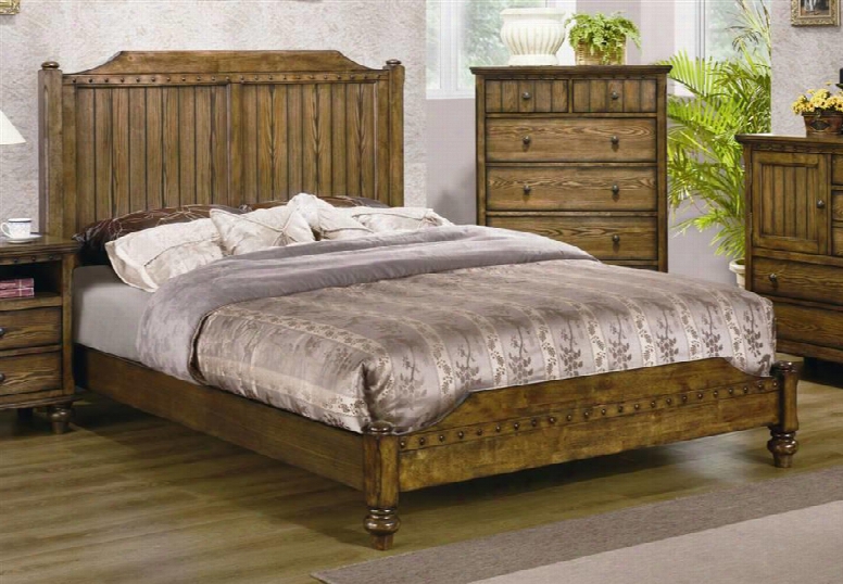 Da4401k Dartmouth King Panel Bed In A Warm Oak