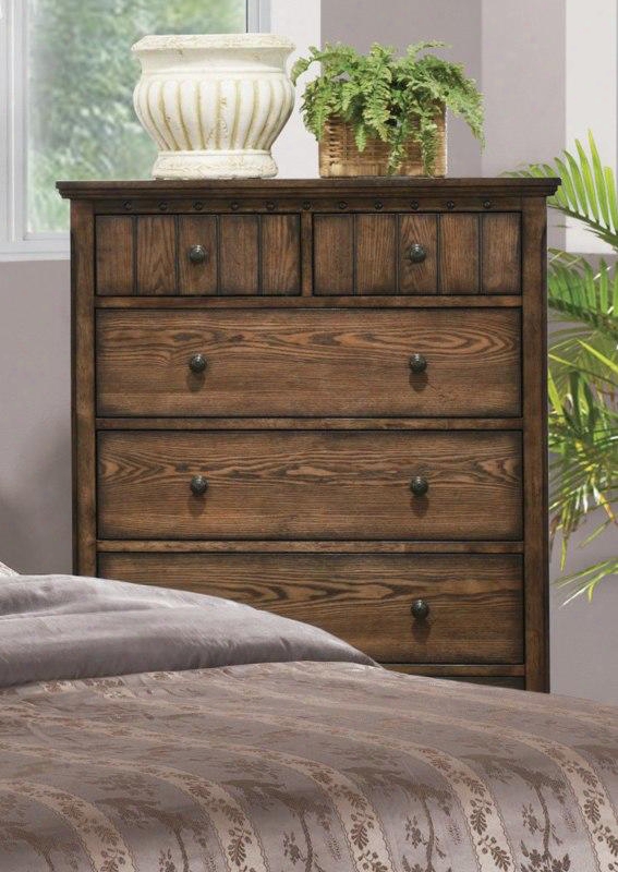 Da4405ch Dartmouth 6 Drawer Chest  In A Warm Oak