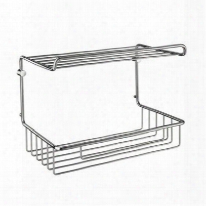 Dk1055 Sideline Collection Towel Rack With A Guest Towel Basket Stylish Modern Design And A Chrome