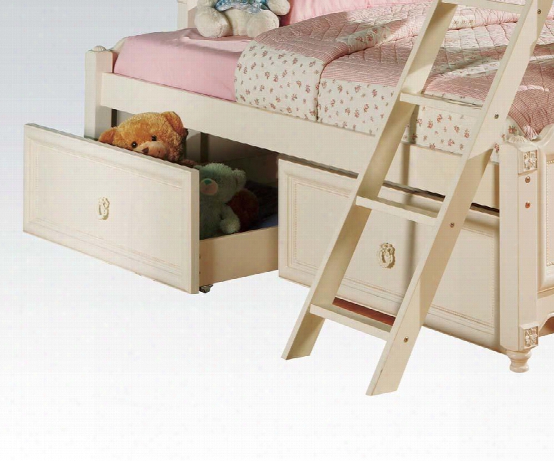 Doll House Collection 02605 2 Pc Drawers With Decorative Hardware And French Dovetail Drawers In Cream