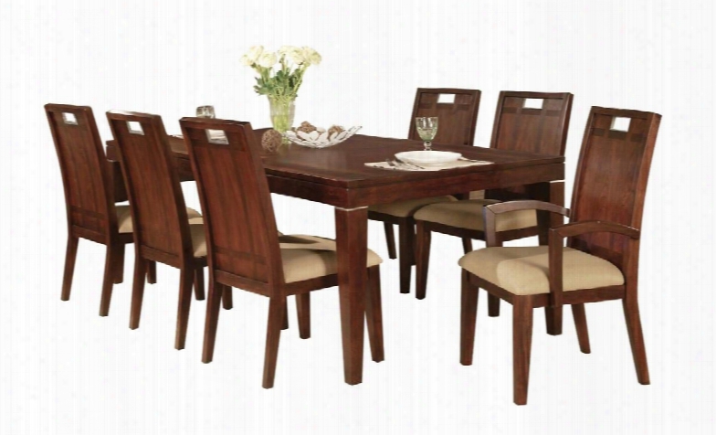 Donavan Collection 11800 70" - 90" Extendable Dining Table With Rectangular Shape Tapered Legs And Wood Frame In Walnut