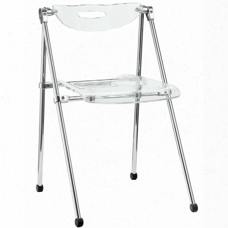 Eei-148-clr Telescope Folding Chair In Clear