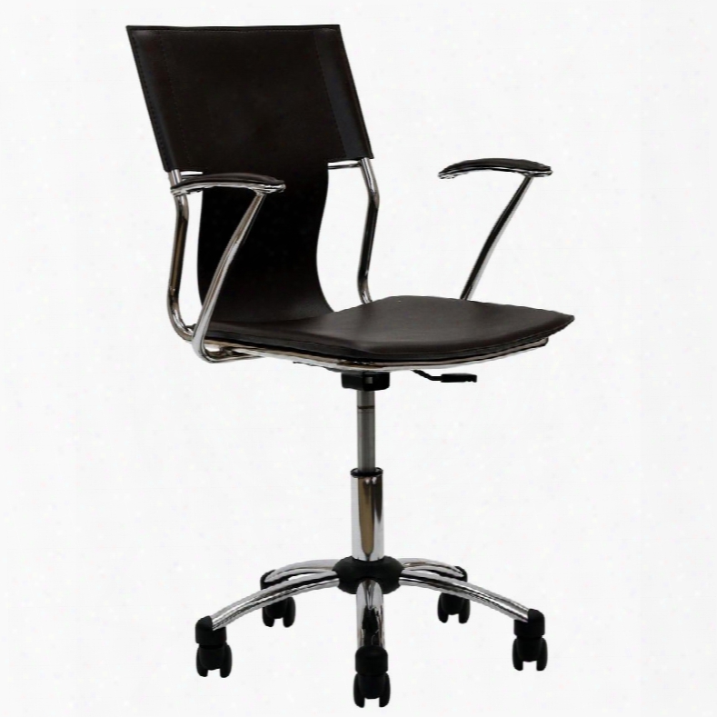 Eei-198-brn Studio Office Chair In Brown