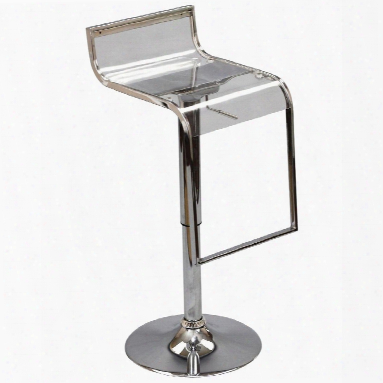 Eei-535-clr Lem Acrylic Bar Stool In Clear