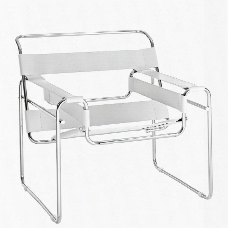 Eei-563-whi Slingy Lounge Chair In White