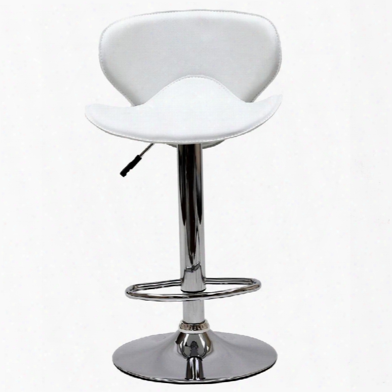 Eei-580-whi Booster Bar Stool In White