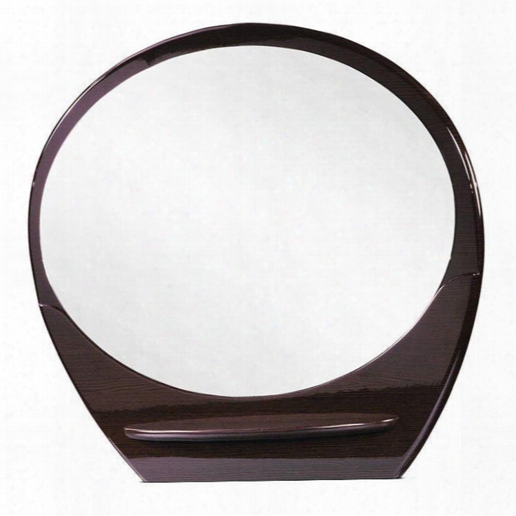 Evelyn Oval Mirror In Glossy