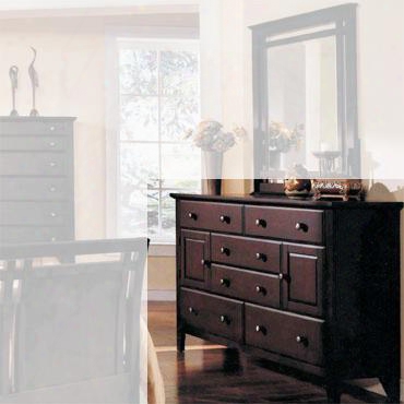 Gv3507dr Giovanna Dresser With 6 Drawers And 2 Cabinet Doors In Cappuccino
