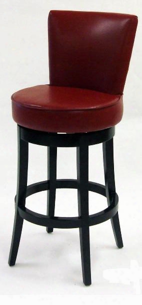 Lc4044bare26 Boston Swivel Barstool In Red Bonded Leather 26 Seat