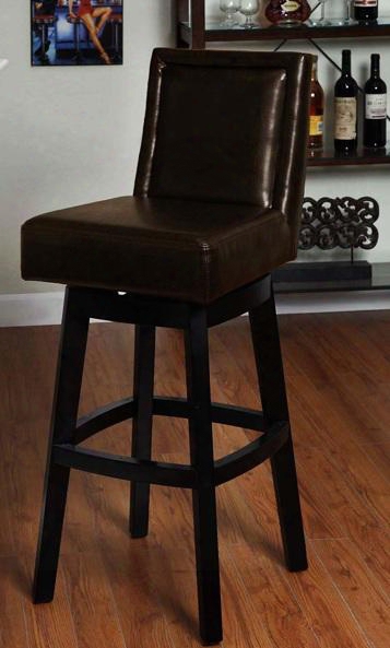 Lc4048babr26 Wayne Swivel Barstool In Brown Bonded Leather 26 Seat