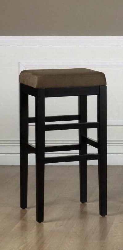 Lcstbamfbr26 Sonata 26 Stationary Barstool In Brown Microfiber With Black