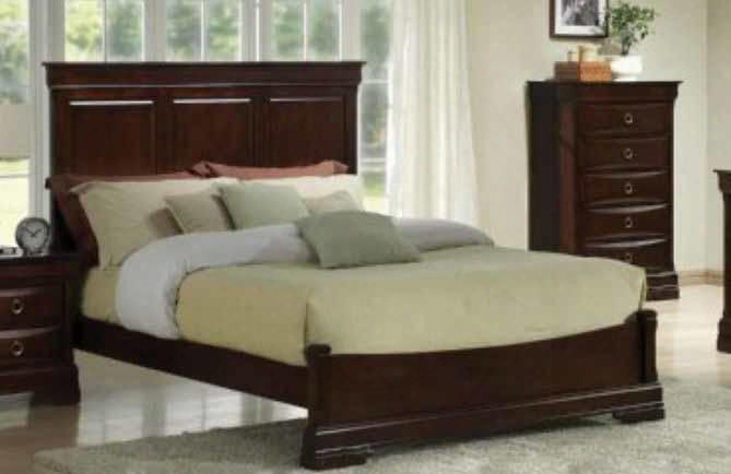 Le3401k Lexington King Panel Bed In Merlot