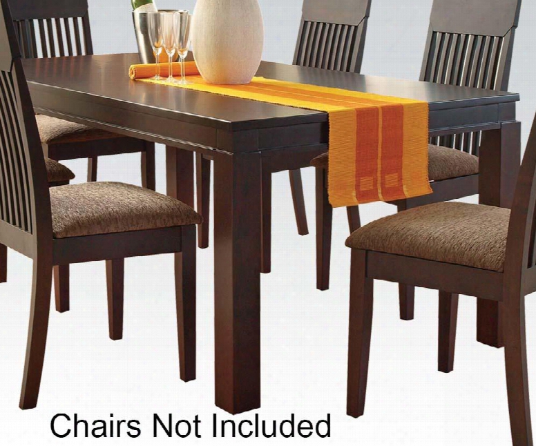 Medora Collection 00854 36" Dining Table With Large Block Legs Square Top Rubberwood Veneers Construction In Espresso