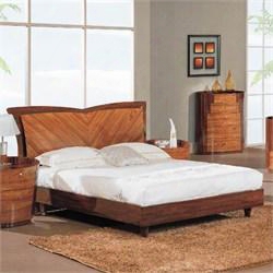 New York Kokuten Queen Bed In Glossy