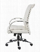 B9431-WT 43" Executive Chair with Chrome Finished Base Heavy Duty 2 Paddle Spring Tilt Mechanism Pneumatic Gas Lift Seat Height Adjustment and Adjustable