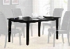 Joe Collection 70048 59" Dining Table with Rectangle Shape Tapered Legs and Wood Construction in Black