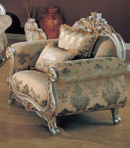 Vy2200c Victory Fabric Chair In Silver And Gold