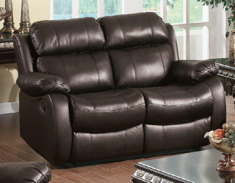 We9918l-br Weston 62" Rrecliner Loveseat In