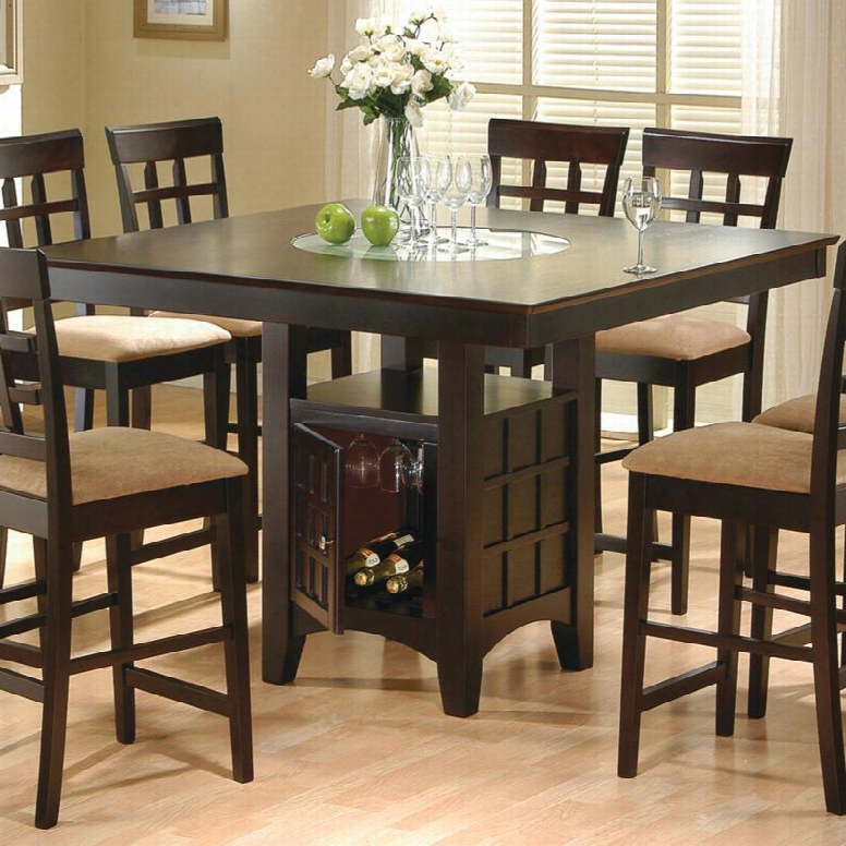 1004395 Mix & Match Rich Cappuccino Counter Height 5 Pc Dining Set By Coaster