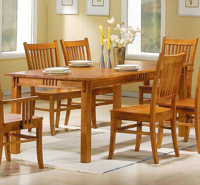 100621set5 Marbrisa 5 Pcs Mission Dining Set (table And 4 Chairs) By Coaster