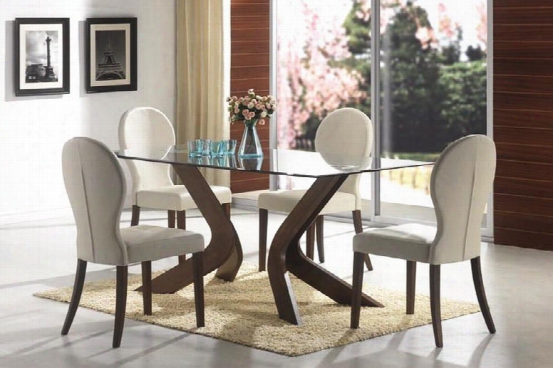 120361set5 San Vicente 5 Pc Dining Set (table 4 Chairs) By Coaster