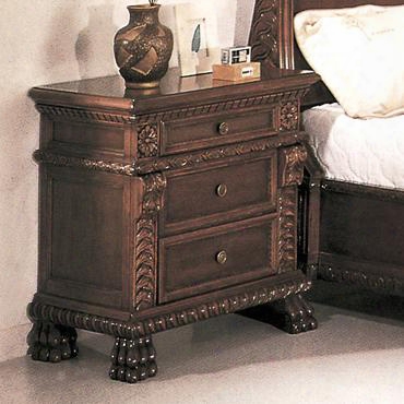 1803n Bailey 3 Drawer Nightstand In Red Cherry