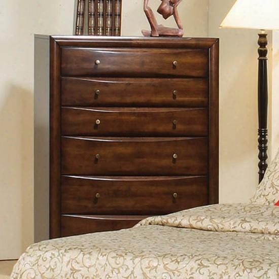 200645 Hillary And Scottsdale Transitional Chest With Six Drawers Curvsd Drawer Fronts And Antique Brass Hardware In Warm