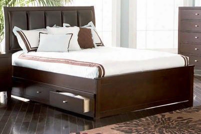 201511q Coaster Lorretta Platform Bed In Deep Brown Quesn