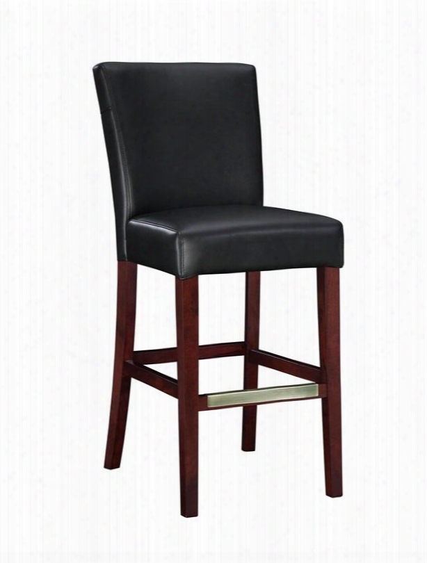 273-847 Black Bonded Leather Bar Stool 30-1/4 Seat